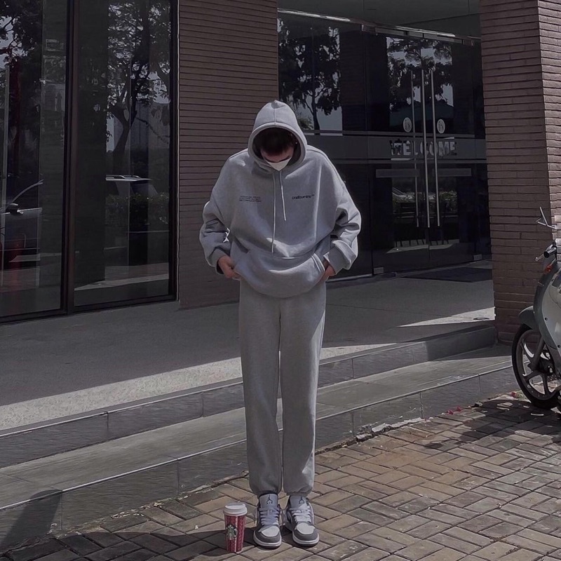 Áo Hoodie Presents Màu Xám