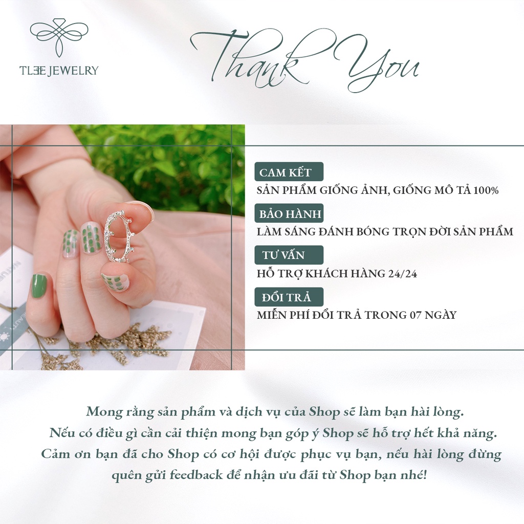 Nhẫn bạc nữ TLEE CROWN nạm đá sang trọng NCJ A0161