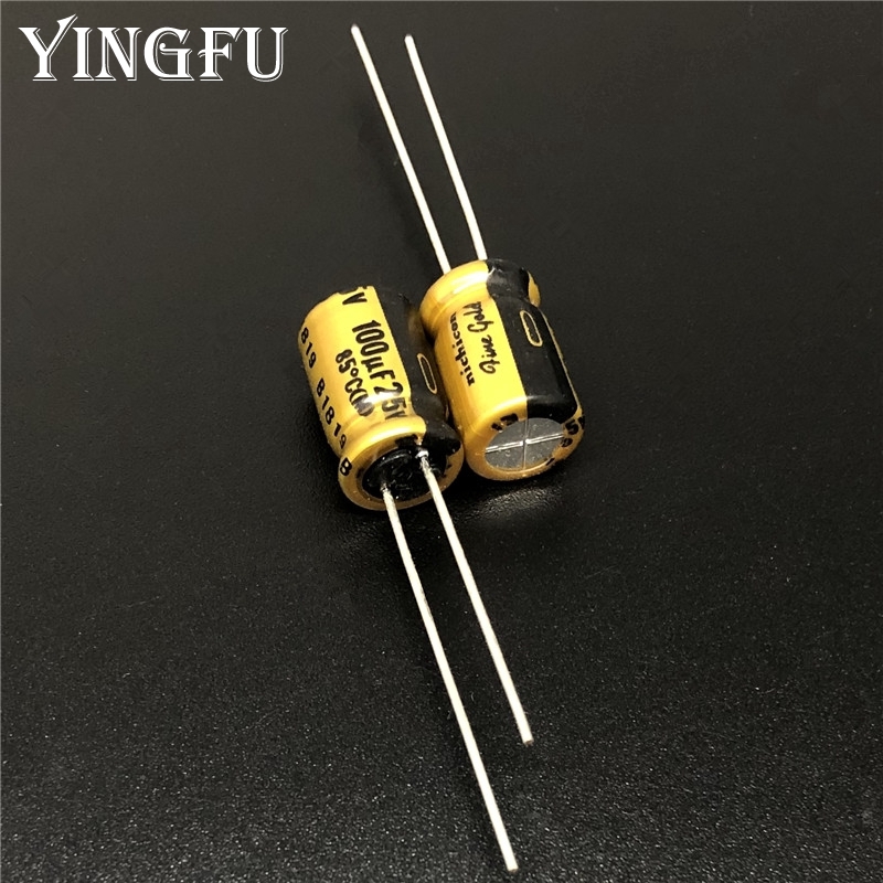 Set 5 Tụ Điện 100uf 25v Iichicon fg (Vàng) series 8x11.5mm 25v100uf hifi