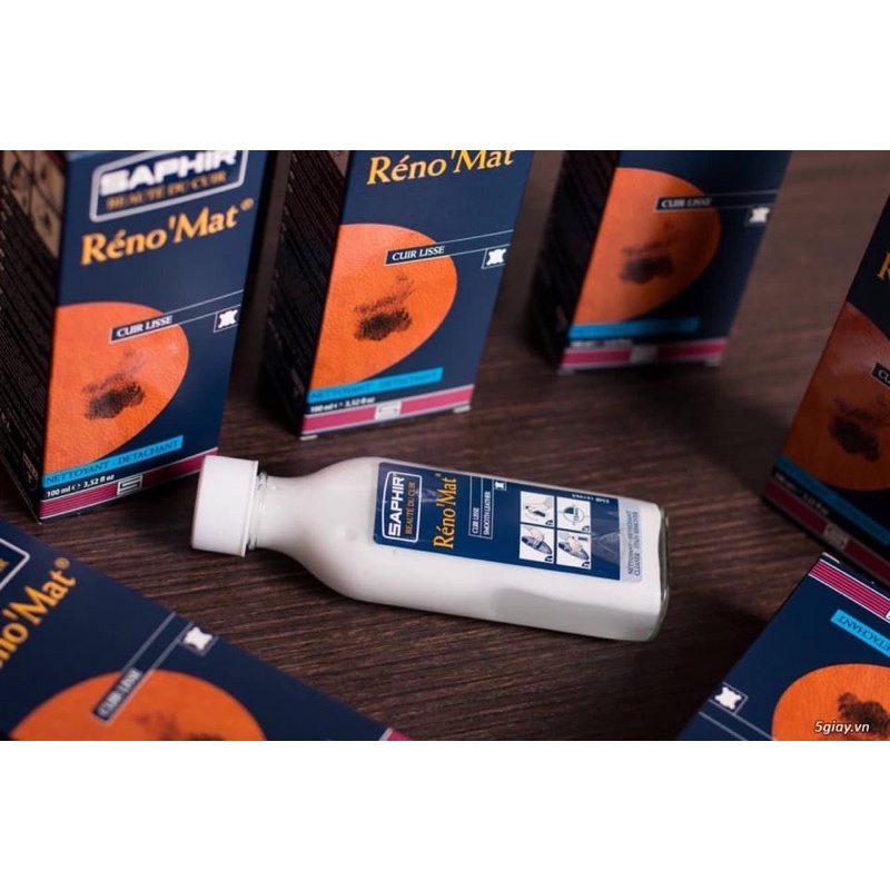 Dung dịch tẩy lớp xi cũ và làm sạch bề mặt da chuyên dụng - SAPHIRE RENOMAT 100ml