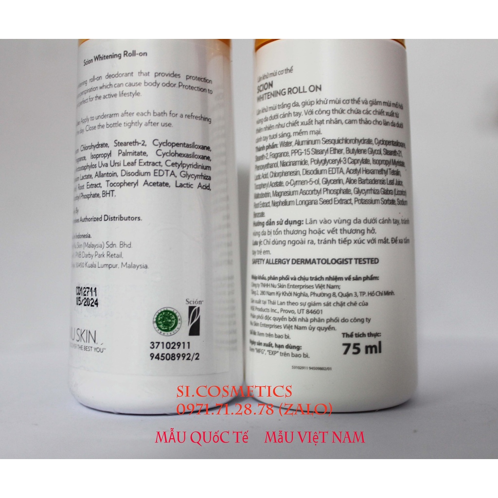 Lăn Khử Mùi Scion Nuskin 75ml