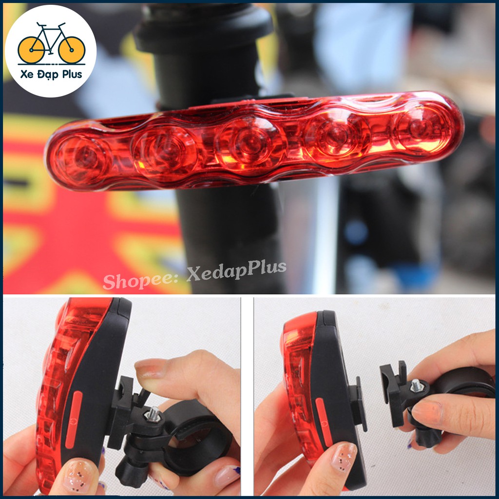 Đèn LED cảnh báo ban đêm gắn sau yên Xe Đạp Siêu Sáng - Chống nước tốt -D05