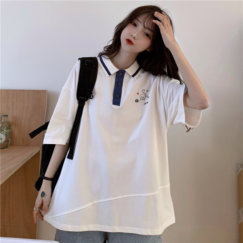 Áo Thun Polo Tay Ngắn Phong Cách Hàn Quốc Cho Nữ | BigBuy360 - bigbuy360.vn