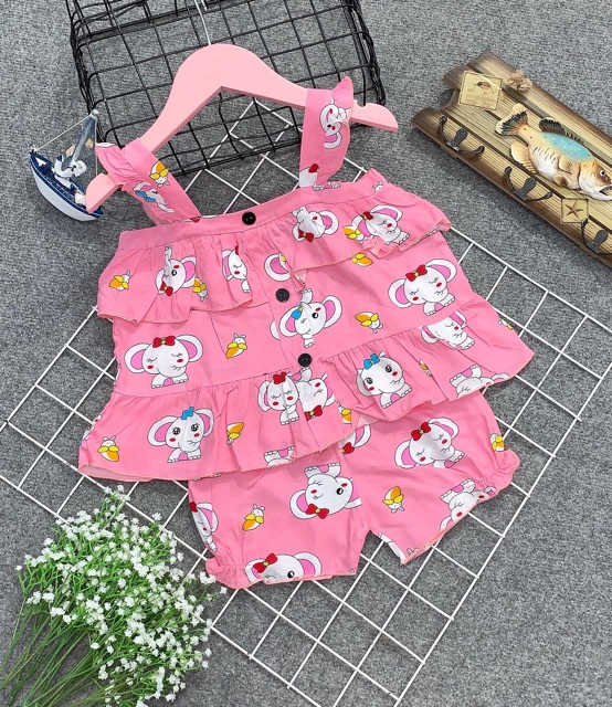 Sỉ bộ lanh cánh tiên cho bé vải lanh thái tone tôn loại 1