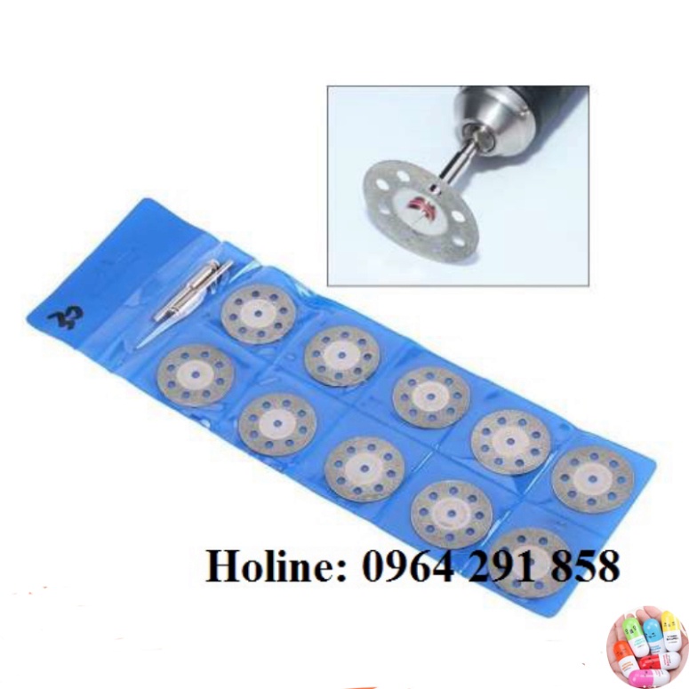 đĩa cắt cưa cựa gà cắt sừng sứ nhôm đá ngọc hay đĩa cắt kim cương mini có lỗ siêu nét