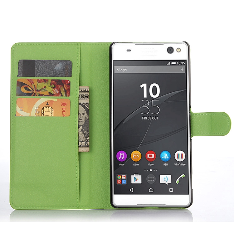 Bao da điện thoại dạng ví màu trơn cho Sony Xperia C3 C4 C5 Ultra