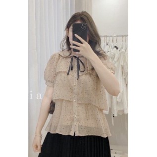 Áo tầng nữ chấm bi