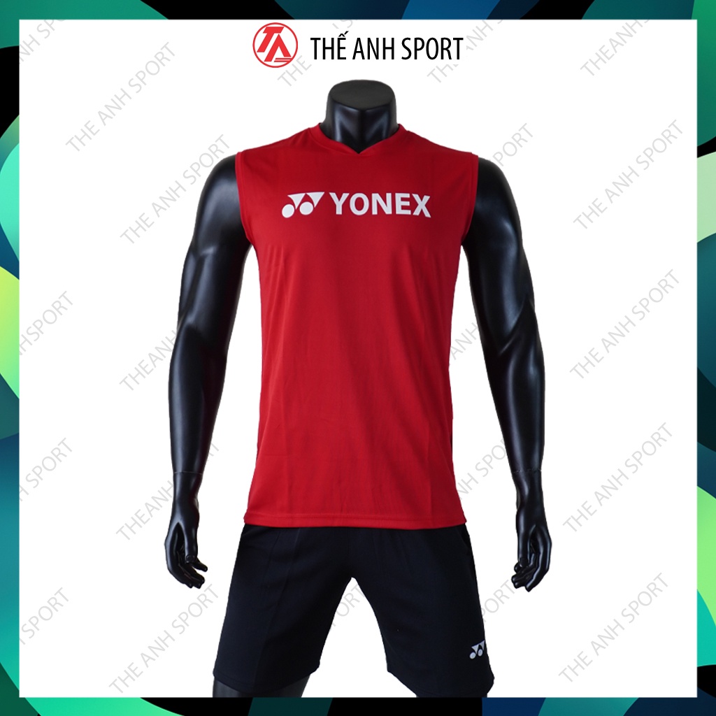 Áo cầu lông training ba lỗ, áo yonex tập luyện và thi đấu cầu lông chất liệu mát mẻ