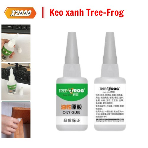 Keo Dán Tree Frog Siêu Dính, Keo Dán Thế Hệ Mới Dán Gỗ, Nhựa, Thủy Tinh, Sứ Tiện Lợi Nhân Đôi Độ Kết Dính