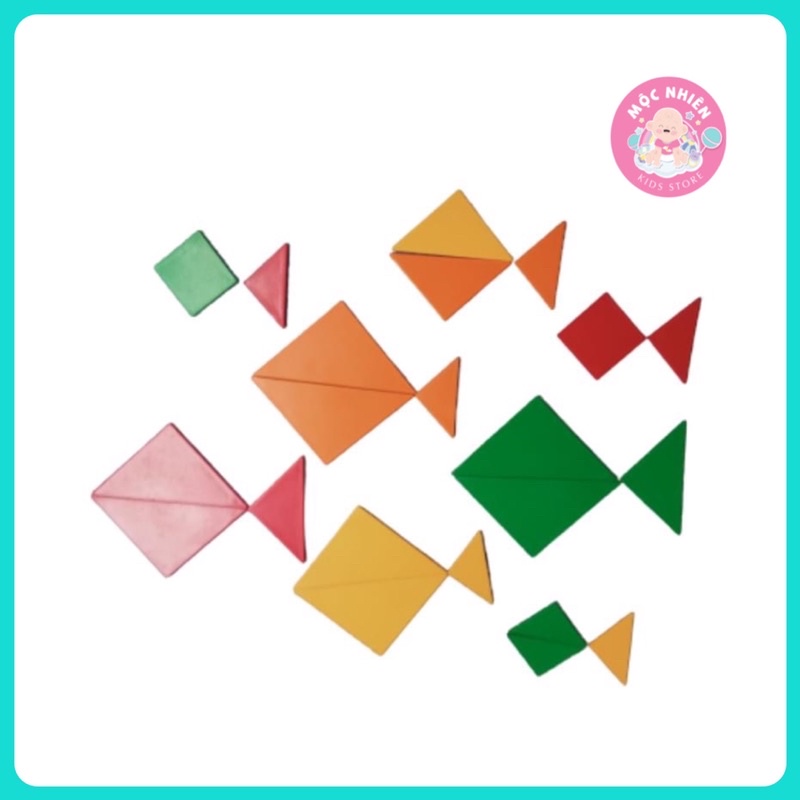 4 Bộ TANGRAM 28 Chi Tiết Trong 1 Hộp Của Đồ Chơi Sạch Cánh Diều Giúp Bé Phát Triển Tư Duy, Kèm Học Liệu