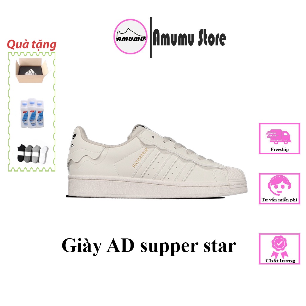 Giày thể thao nam nữ AD supper star mũi sò hàng 11 full bill box phụ kiện đủ size nam nữ