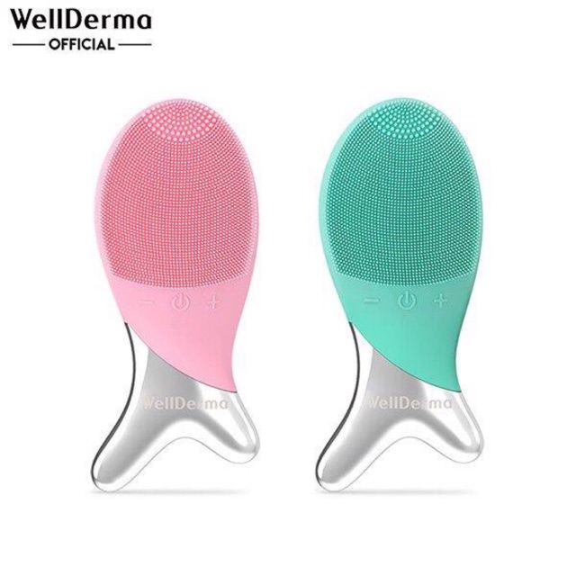 Máy Rửa Mặt Làm Sạch Sâu, Kết Hợp Chức Năng Massage WellDerma Cleansing Fish