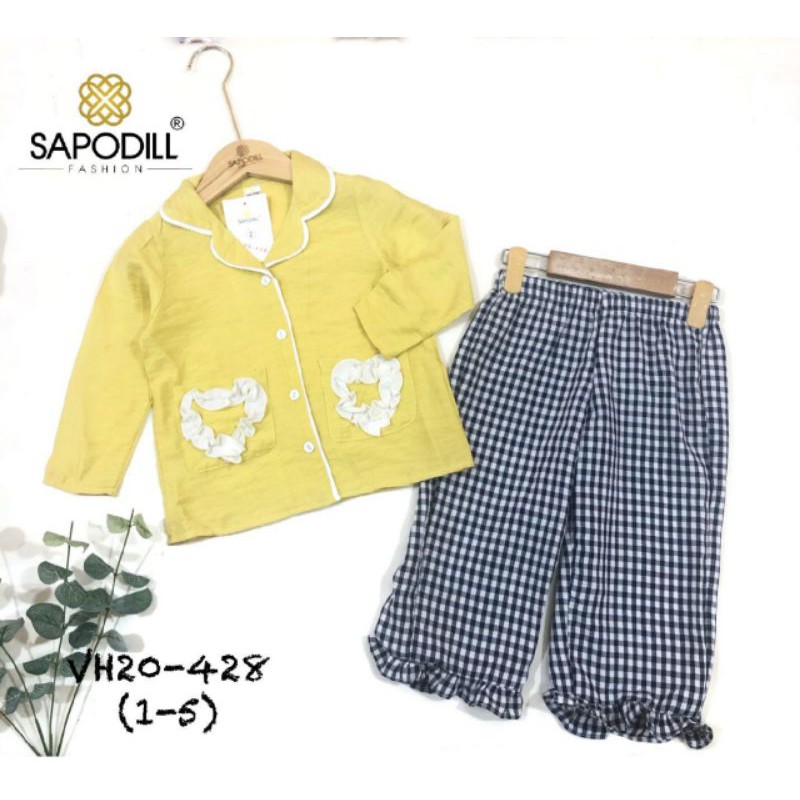 Bộ Pijama thiết kế hãng Sapodill mặc nhà cho bé gái 1-5y