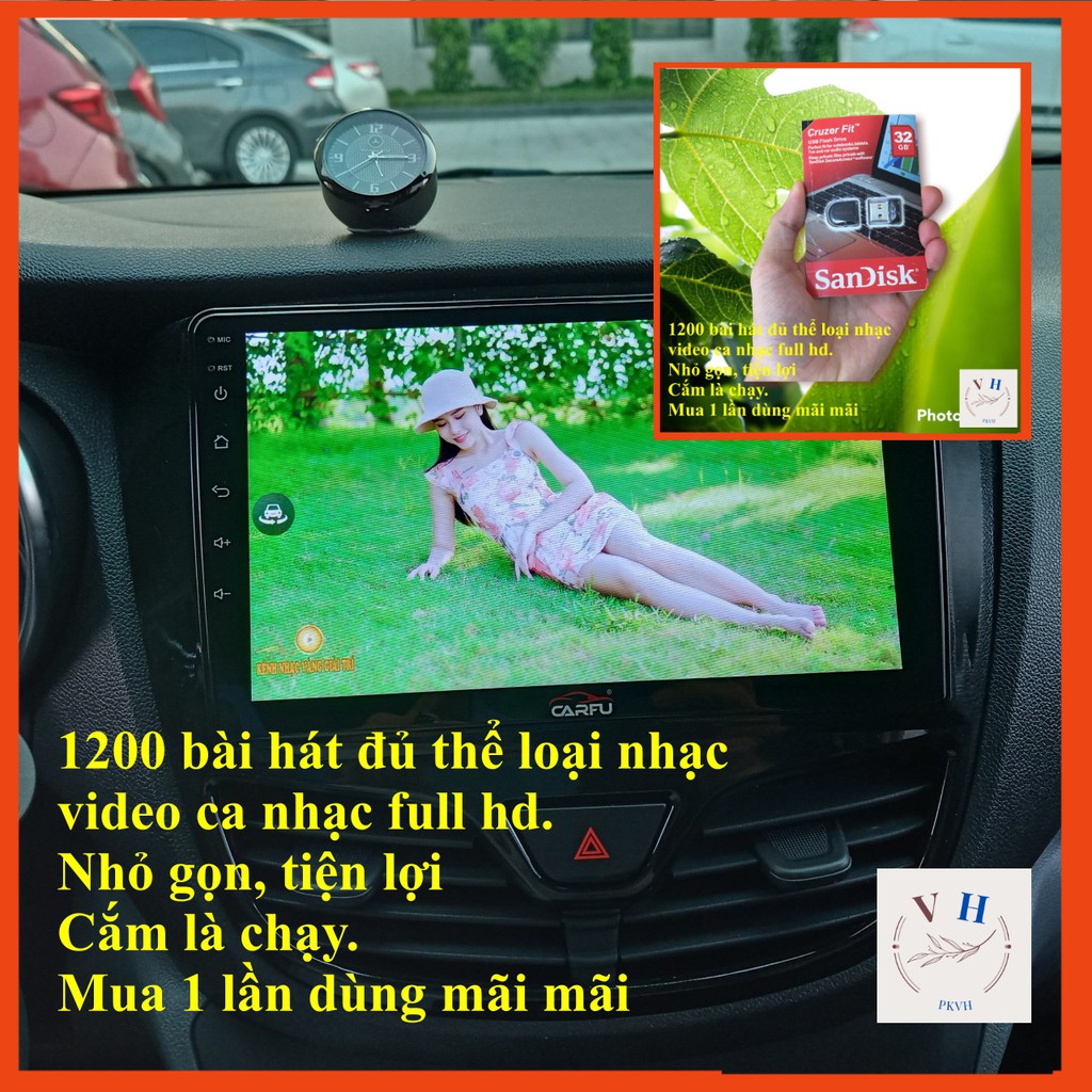 USB ca nhạc, xem video chuyên dụng cho ô tô, loa kéo, tivi, laptop, 32gb, hơn 1200 bài hát, video full hd