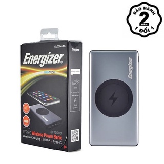 Pin sạc dự phòng Energizer QE10000 BÁO XÁM sạc không dây 5W.