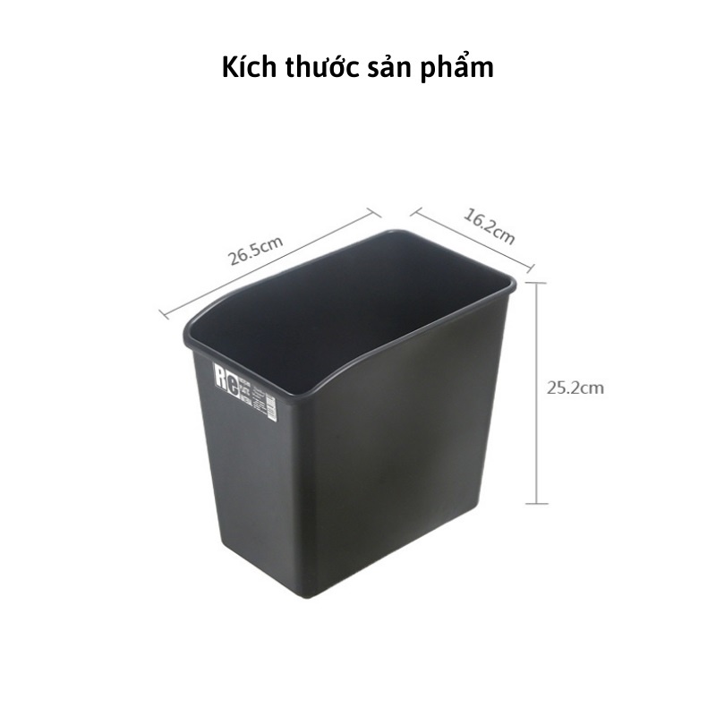 Thùng rác cao cấp văn phòng, phòng khách, nhà bếp, nhà vệ sinh tiện ích bằng nhựa 7.2L Yamada hàng nội địa Nhật AD83