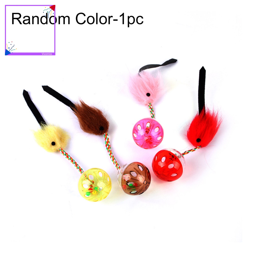 Bóng Đồ Chơi Có Chuông Hình Chuột Giải Tỏa Căng Thẳng Cho Mèo Cưng