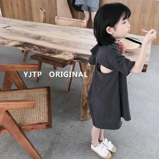 Đầm Tay Ngắn Phong Cách Hàn Quốc Cho Bé Gái