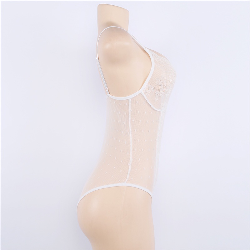 Áo Liền Thân Nữ Bodysuit 2 Dây Sexy Xuyên Thấu Chấm Bi Ôm Body Gợi Cảm | BigBuy360 - bigbuy360.vn