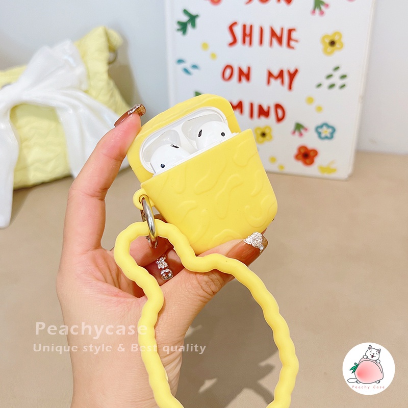 Vỏ Bảo Vệ Hộp Sạc Tai Nghe Airpods 1 2 Pro Air Pod 3 Không Dây Chất Liệu Silicon Chống Thất Lạc Hình Dép Xỏ Ngón Dễ Thương