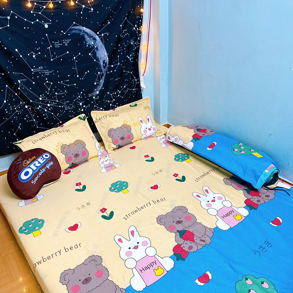 (FREESHIP) Combo 4 món bộ drap ga giường chất liệu cotton poly hàn quốc | BigBuy360 - bigbuy360.vn