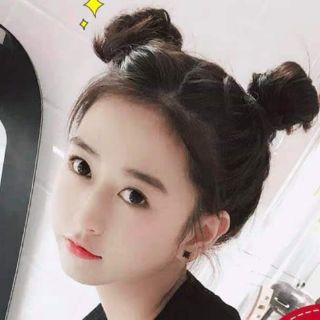 Tóc thật 100% ❤FREESHIP❤ tóc giả búi thẳng