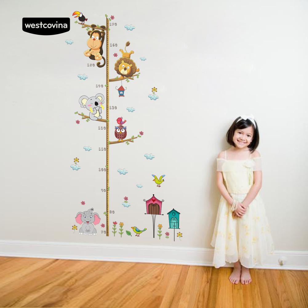 Miếng dán tường đo chiều cao cho bé hình hoạt hình