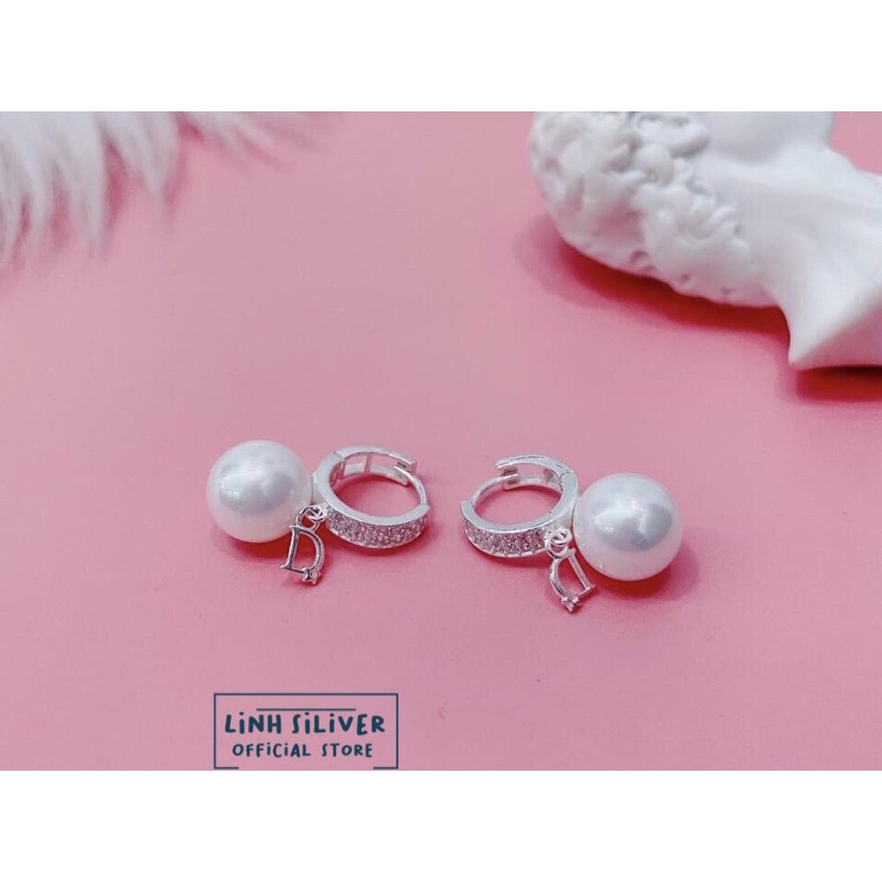 Bông tai trai bạc ta cho nữ cực xinh