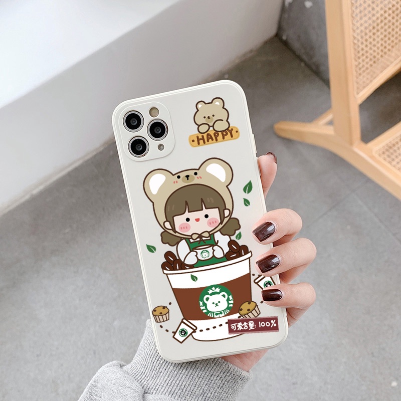 Ốp IP cạnh vuông girl drinks 5/5s/6/6plus/6s/6splus/7/7plus/8/8plus/x/xr/xs/11/12/13/14/pro/max/plus/promax BVC673