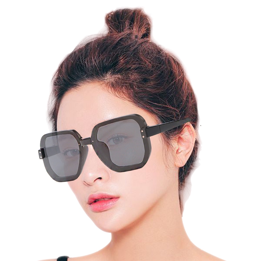 Kính Mát Gọng Vuông Cỡ Lớn Phong Cách Vintage Thời Trang Cho Nữ