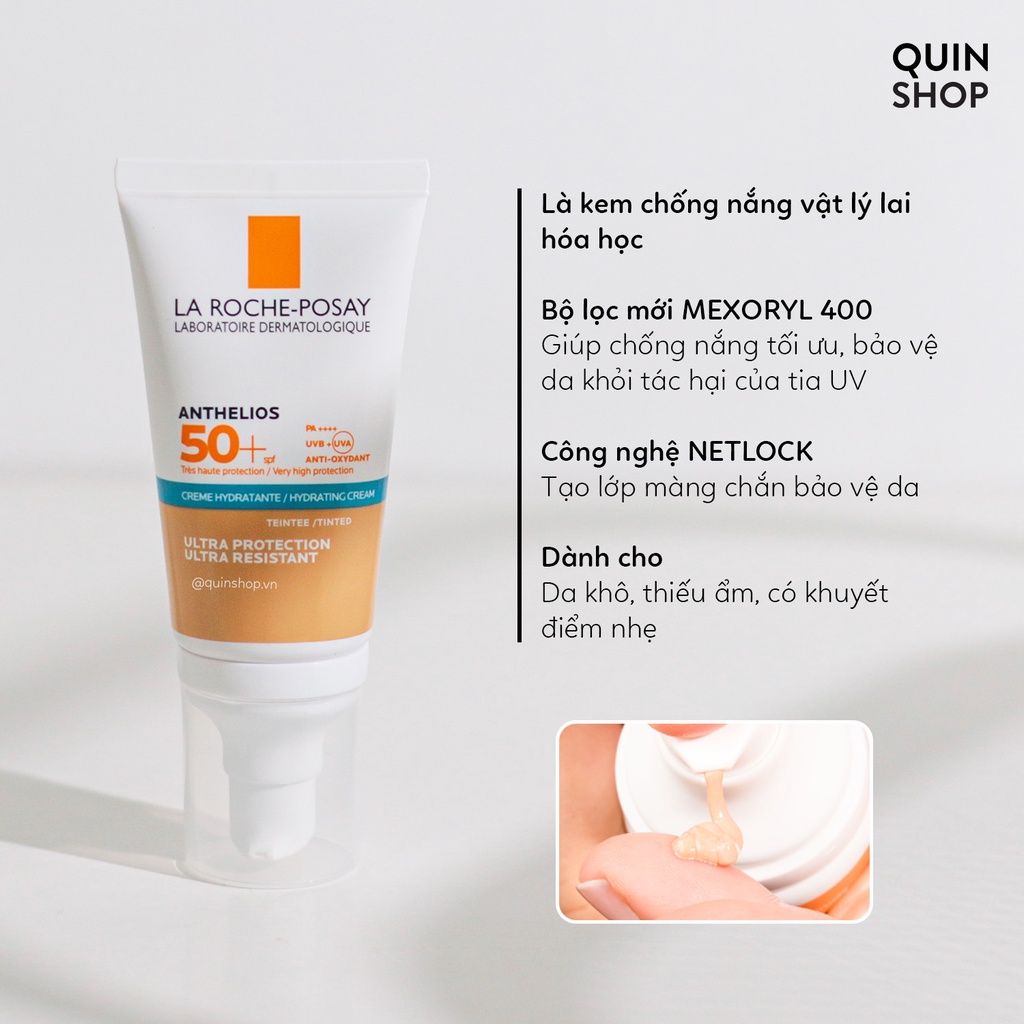 Kem Chống Nắng Phổ Rộng Cho Da Dầu, Da Khô, Da Nhạy Cảm La Roche Posay Anthelios Anti-Shine, UVMune 400, Oil Correct