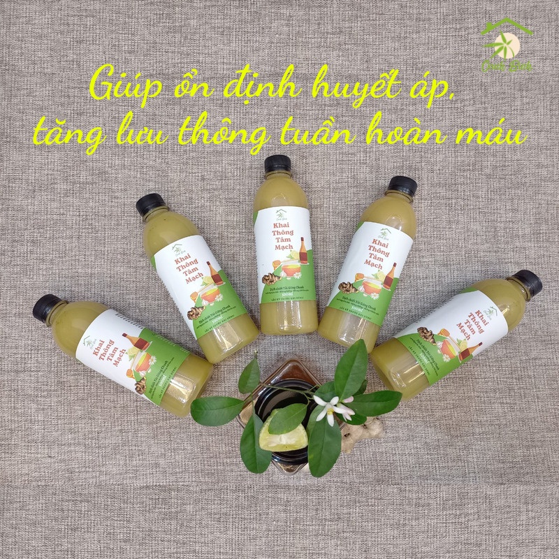 Detox tỏi gừng chanh giấm táo mật ong đào thải độc tố chai 500mL_BEP NGON NGON