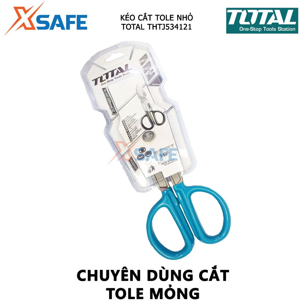 Kéo cắt tole nhỏ TOTAL THTJ534121 kích thước 12 &quot;, độ dày tối đa thép carbon ≤0,8mm - chính hãng