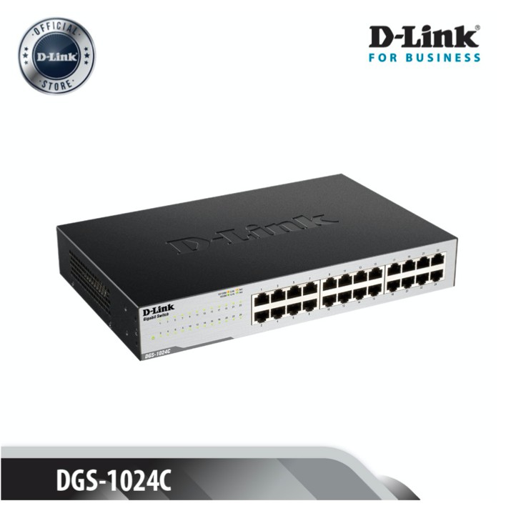 D-Link Switch Gigabit 24 cổng 10/100/1000Mbps Gắn tủ/ Để bàn -Bộ chia mạng switch D-LINK DGS-1024C