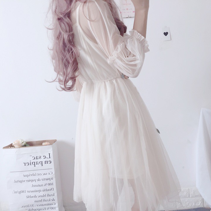 [Có Sẵn] Đầm tiểu thư đính hoa 3D ulzzang #108 | BigBuy360 - bigbuy360.vn