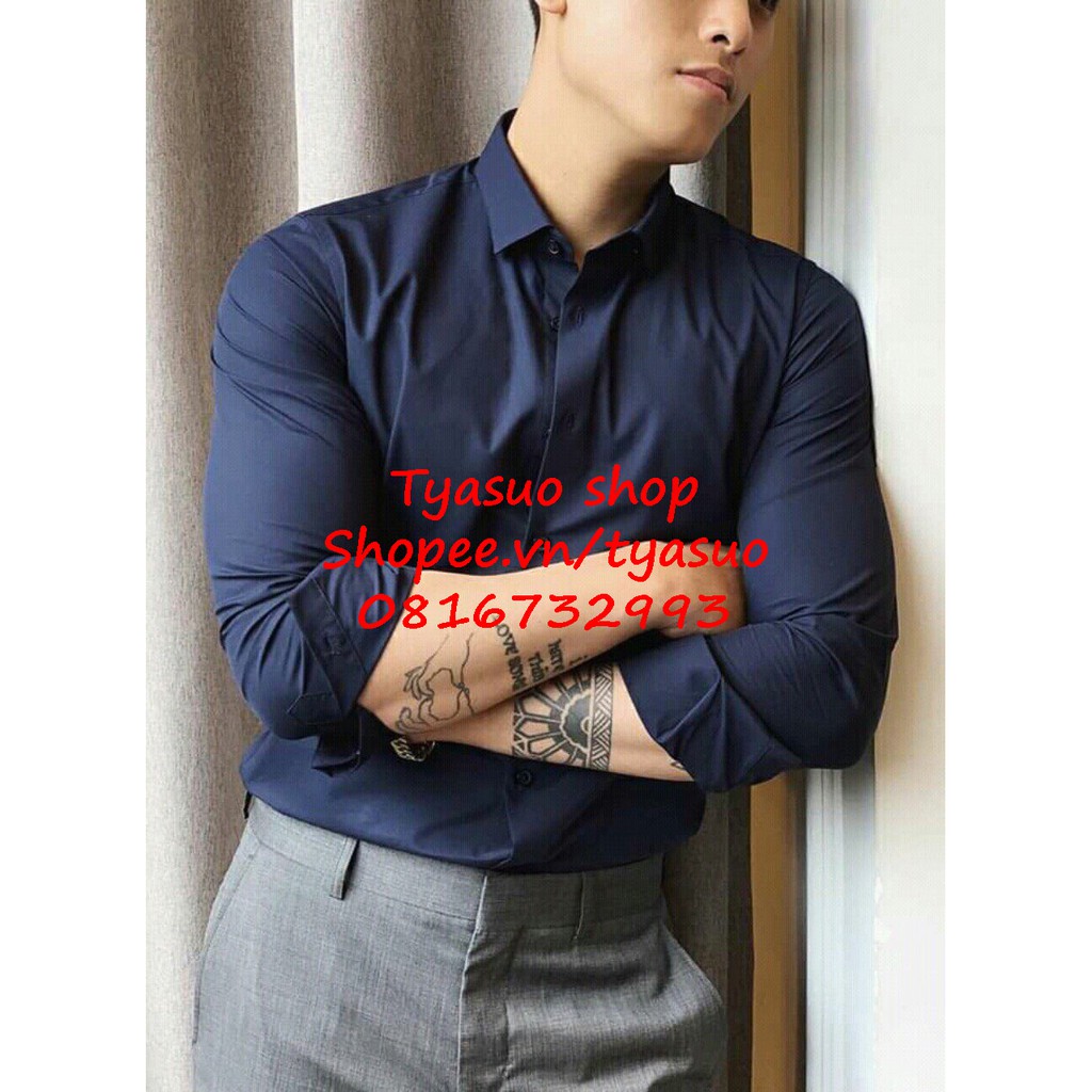 Combo 110K 2 Áo Sơ Mi Nam Vải Kate Lụa