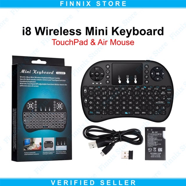 Bàn phím wifi mini keyboard kiêm chuột cảm ứng Pin Lithium