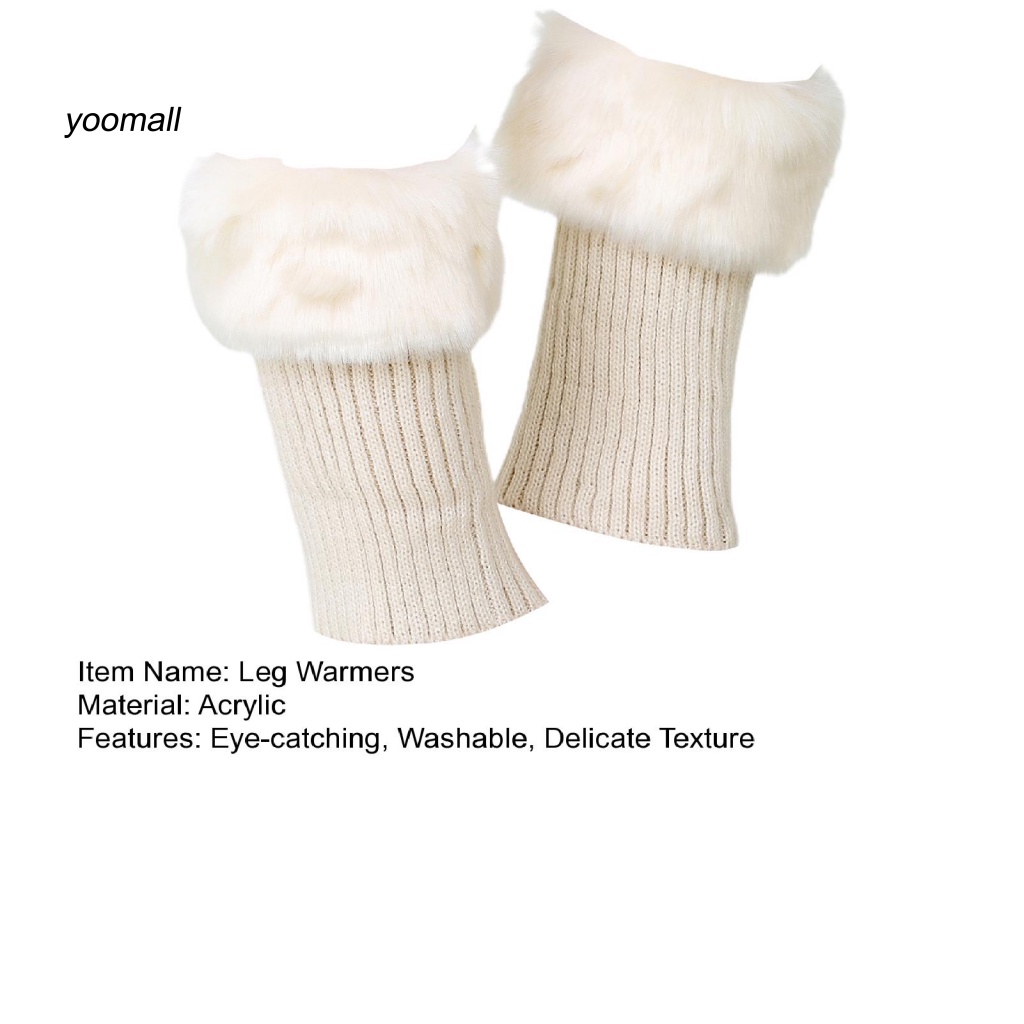 1 Đôi Tất Ống Chân Dệt Kim Co Giãn Tốt Thoải Mái Thời Trang Mùa Đông Cho Nữ