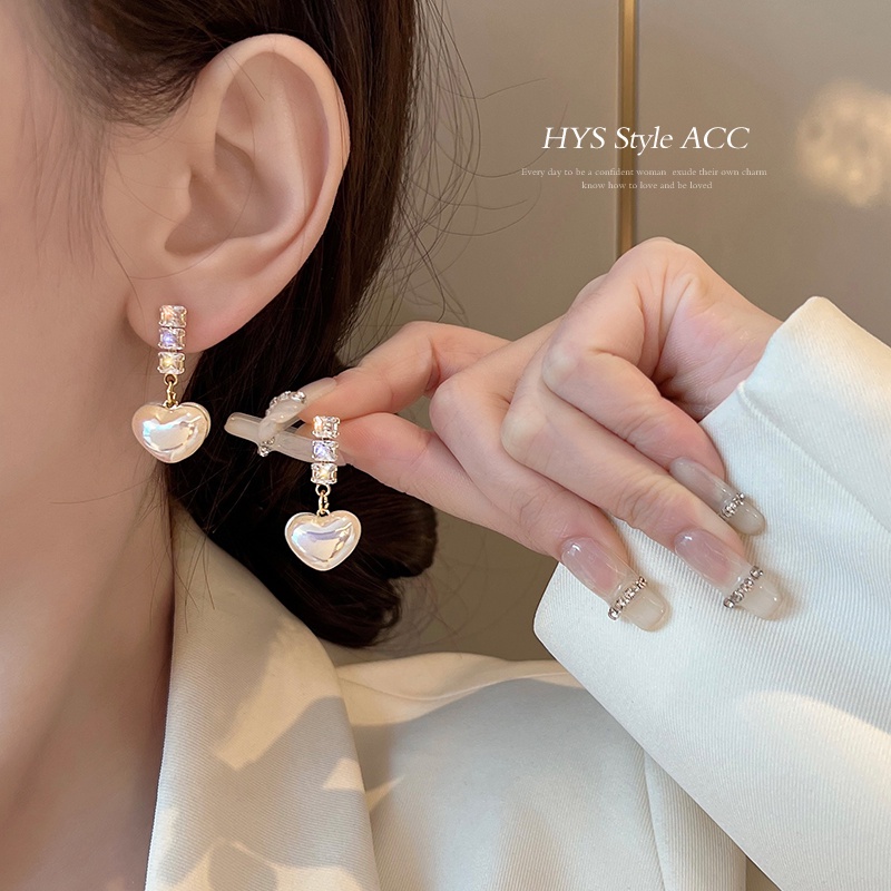 Khuyên Tai Hình Nàng Tiên Cá Đính Đá Zircon Phong Cách Hàn Quốc Sang Trọng Thời Trang 2022 S925