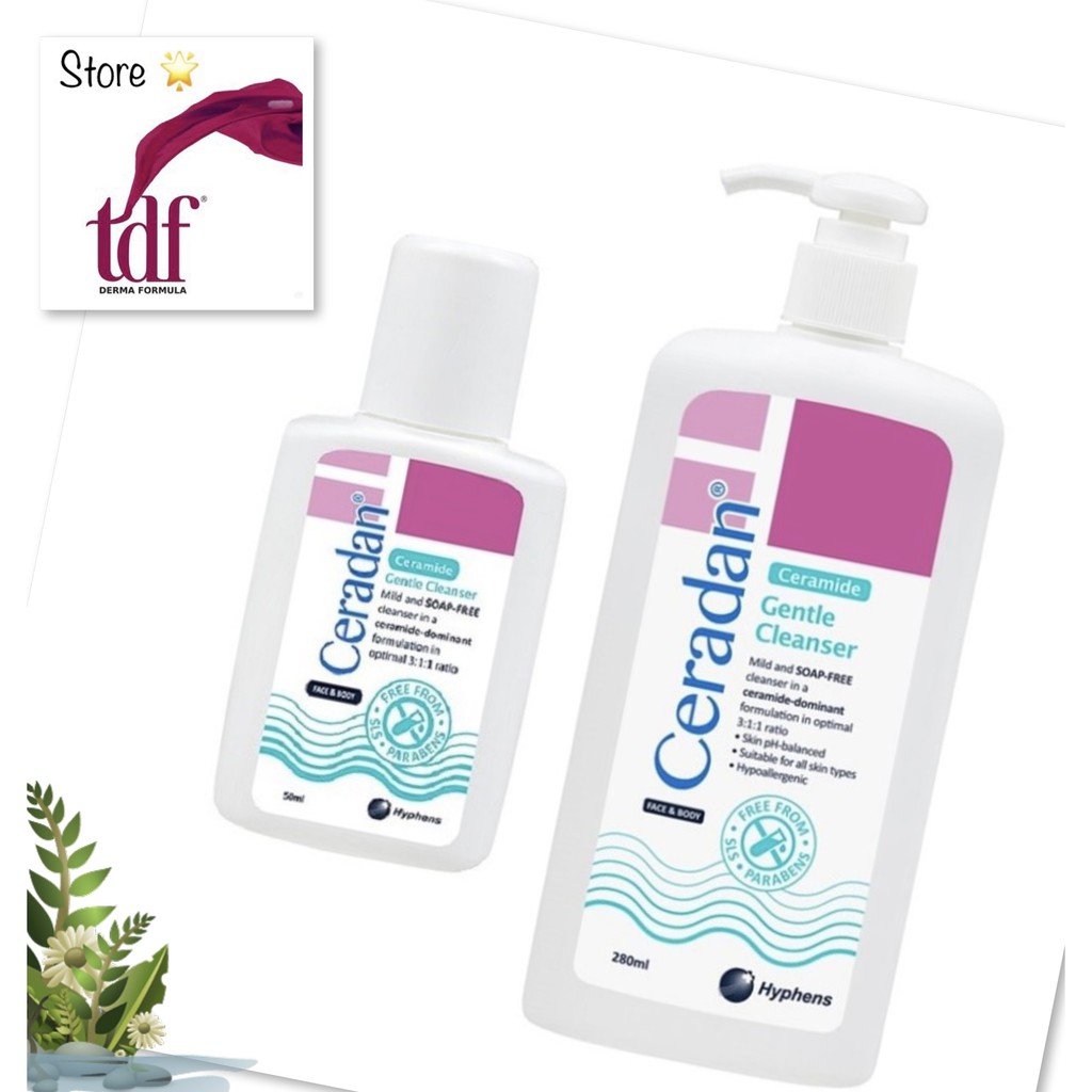 Ceradan Gentle Cleanser – Sữa tắm khô trung tính dành cho da nhạy cảm, vẩy nến, viêm da cơ địa, viêm da dị ứng