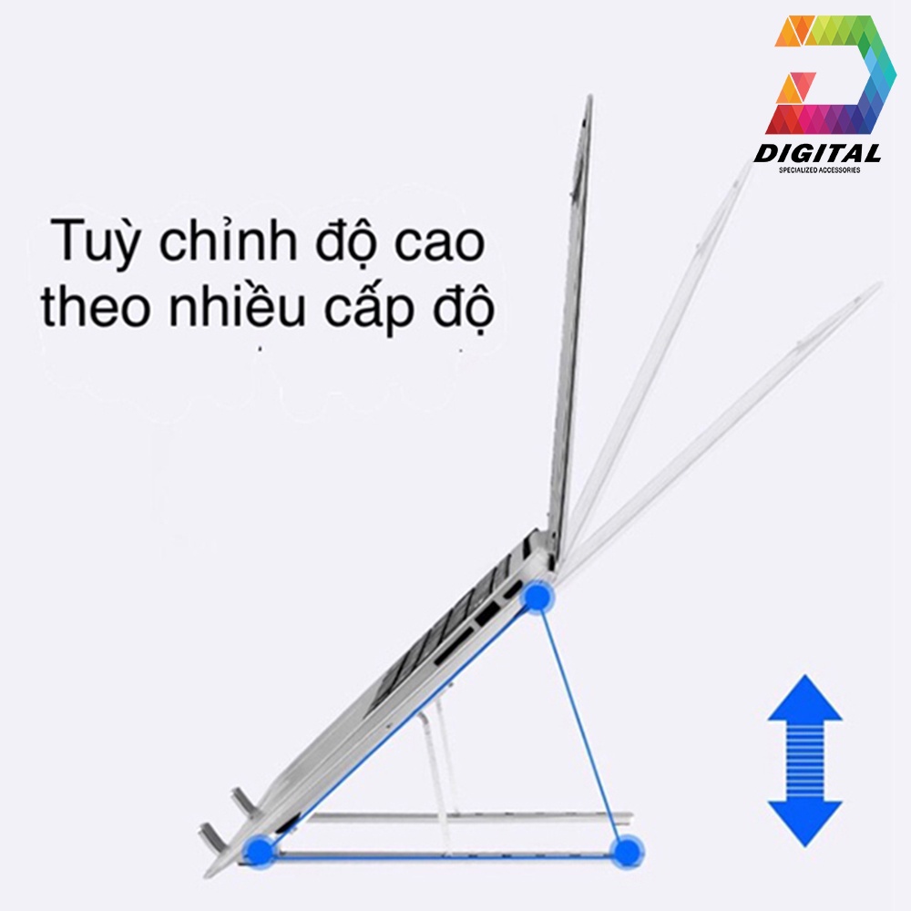 Giá Đỡ Tản Nhiệt Laptop, iPad Xếp Gọn Thông Minh Chất Liệu Hợp Kim Cao Cấp Chắc Chắn