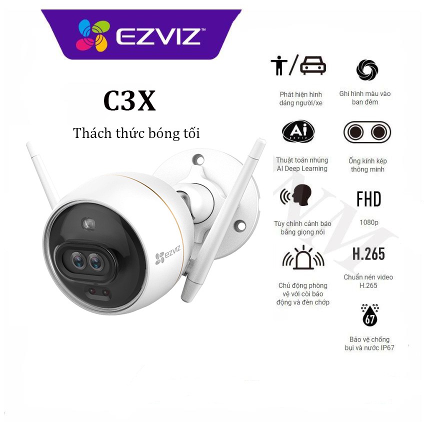 
                        Camera Wifi Ezviz C3X , Công nghệ AI
                    