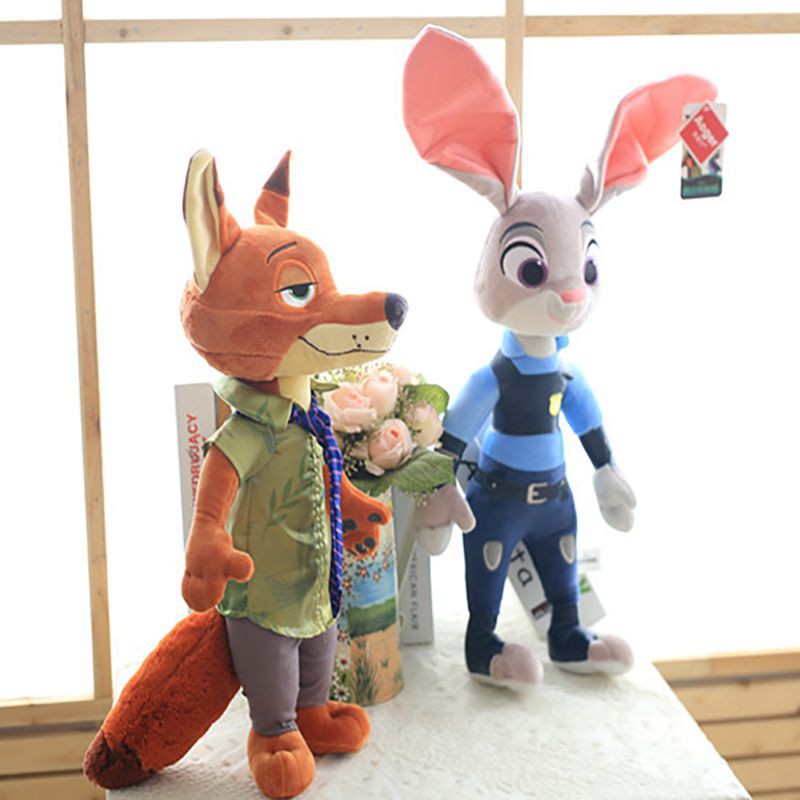 Thú Nhồi Bông Hình Thỏ Zootopia/Zootropolis Judy Hopps Nick Rabbit Wilde Fox Làm Quà Tặng Cho Trẻ Em