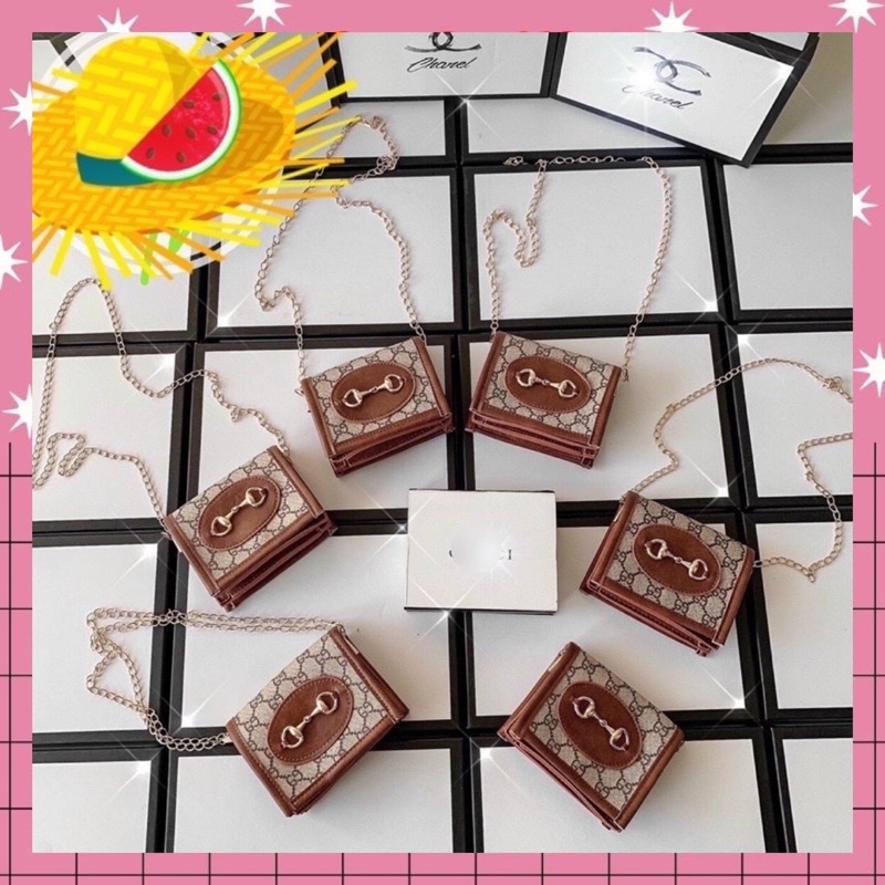 Túi Mini D Nối, Túi Đeo Chéo Nữ Dây Xích