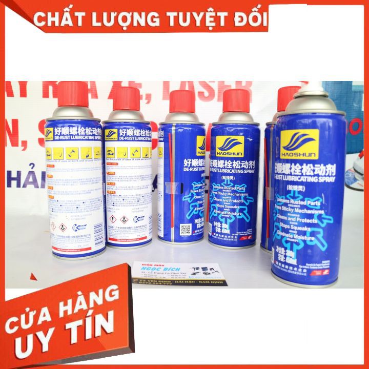 [RẺ VÔ ĐỊCH] Bình xịt tẩy rửa rỉ sét trên kim loại 450ml Haoshun