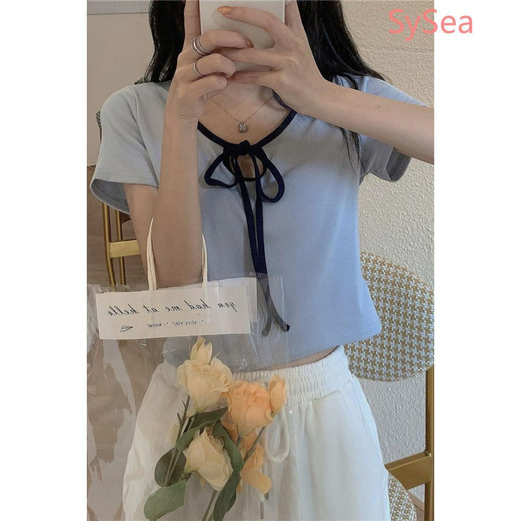 Áo Sơ Mi Croptop Ngắn Tay Thời Trang Mùa Hè Cho Học Sinh