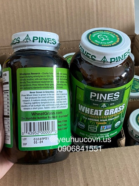 Combo bộ sữa tắm - viên wheatgrass hữu cơ