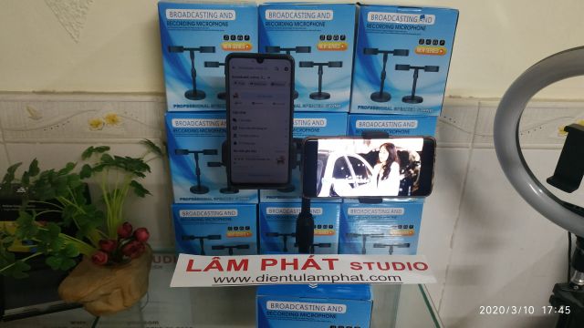 [Mã 2404EL10K giảm 10K đơn 20K] Giá Đỡ Điện Thoại Livestream 2 trong 1