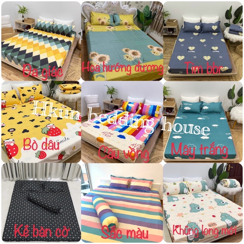 [Free ship-Xả hàng]Ga trải giường 1m 1m2 1m4 1m5 1m6 1m8 cotton poly-kẻ bàn cờ | BigBuy360 - bigbuy360.vn