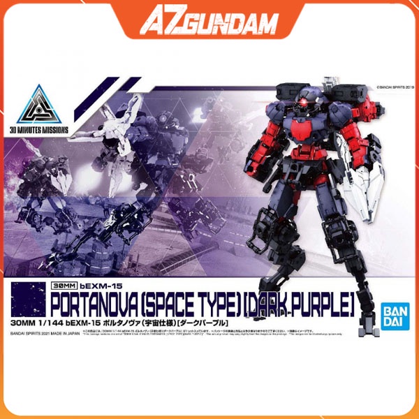 Mô Hình Lắp Ráp 30MM bEXM-15 PORTANOVA (Dark Purple) Tỉ Lệ 1/144 Hãng Bandai Nhật